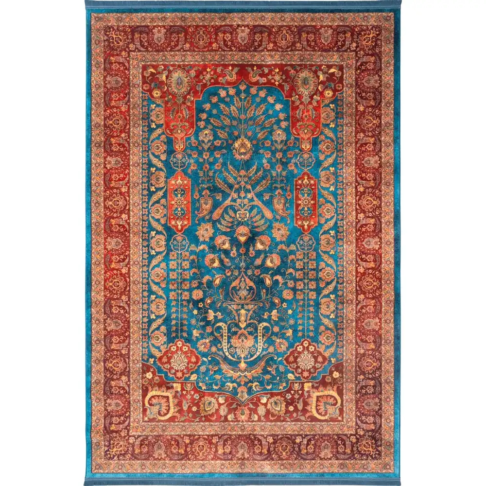 فرش ماشینی هلنا 25NH0070 سبز 77 رج دستبافت